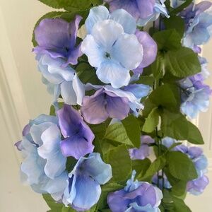 2 6ft 2 - Blue Hydrangea Chain Garland